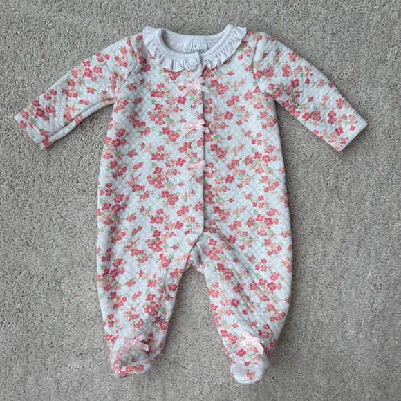 Laura Ashley Other - Laura Ashley Pink Floral Footie